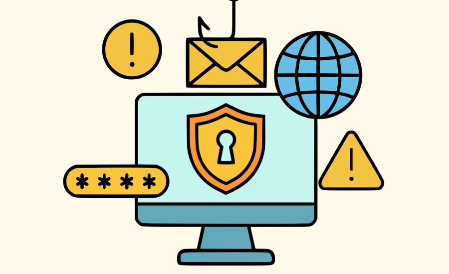 Free cybercrime security scam vector