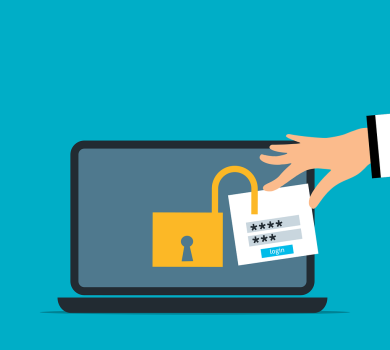 Free attack unsecured laptop vector